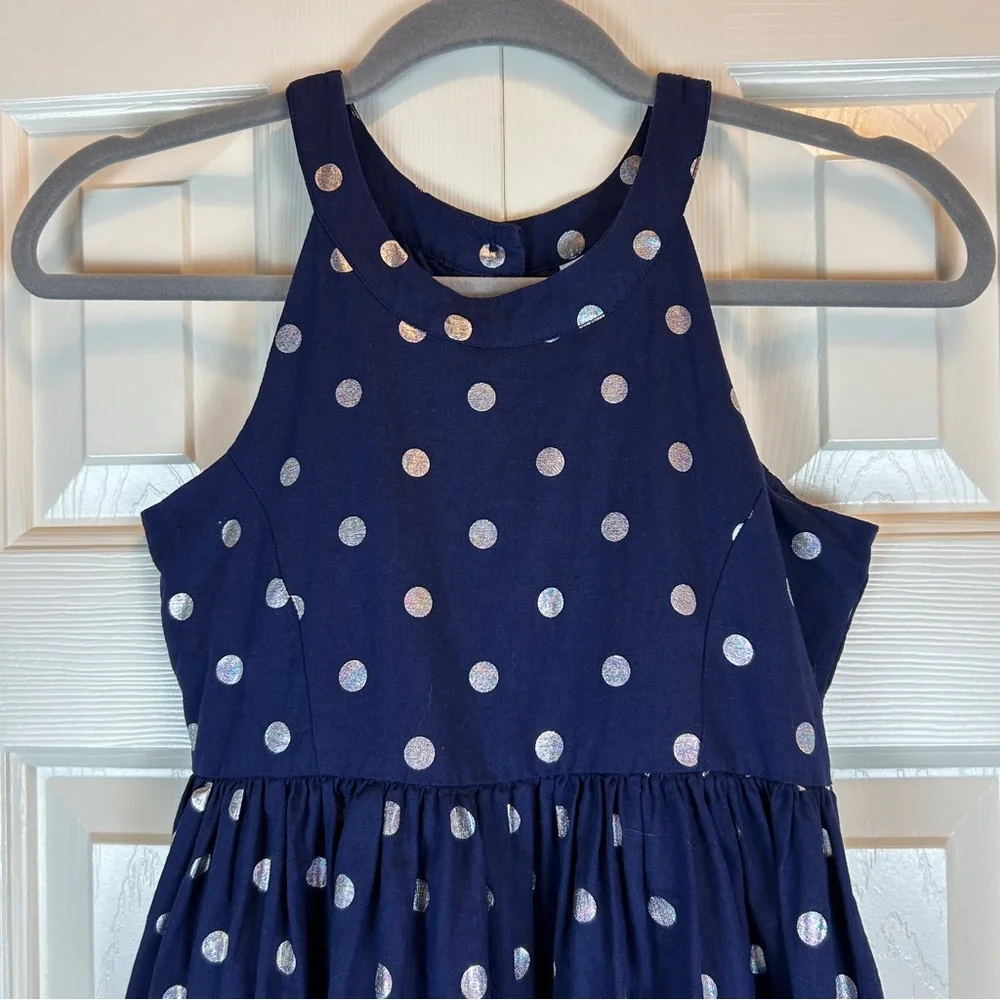 Gymboree Blue Polka Dot Linen Dress